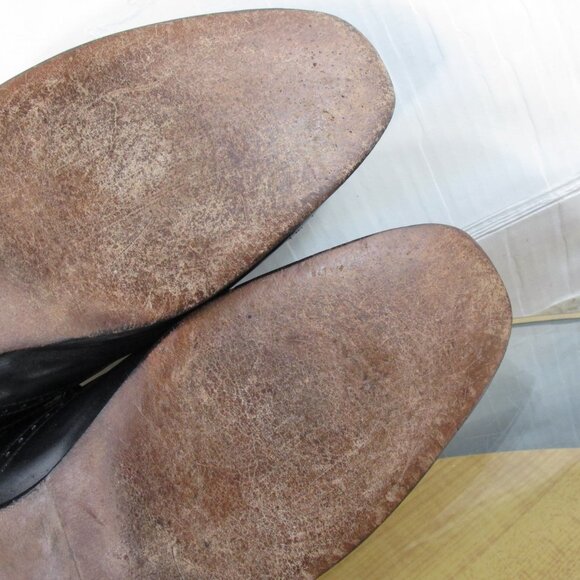 Nettleton Vintage Loafers Black Leather Wing Tip Tasseled Shoes Size 13 AA - Picture 6 of 9